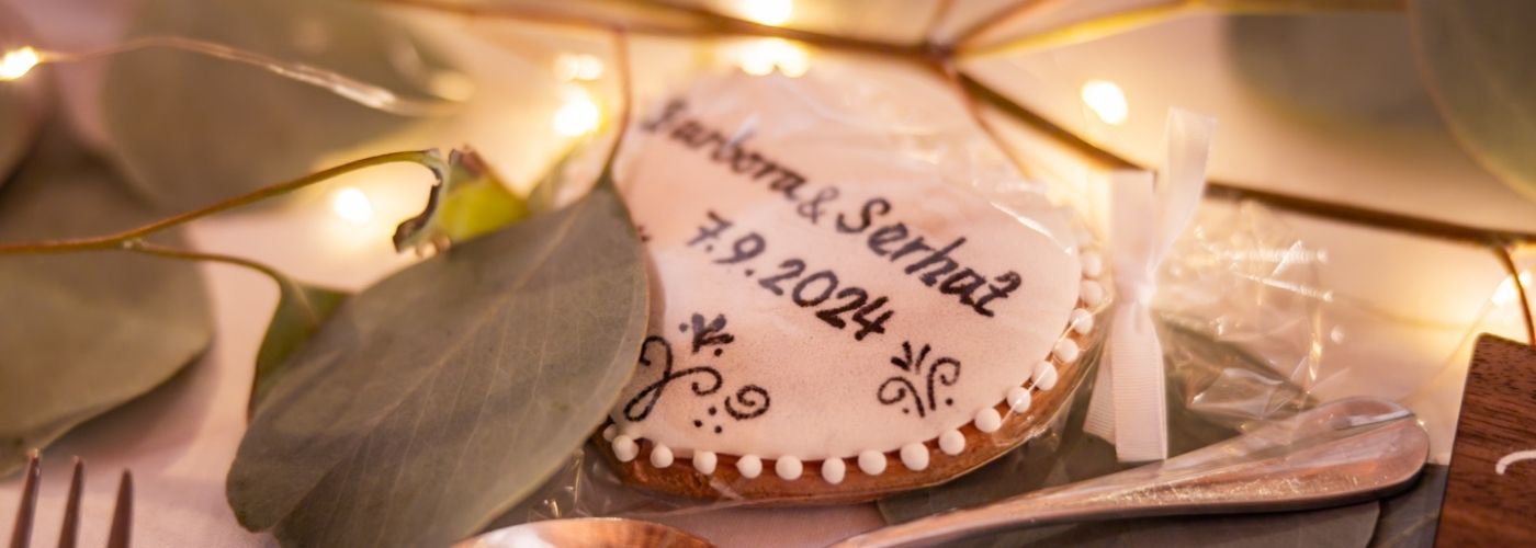 svatební perníček jako výslužka hostům